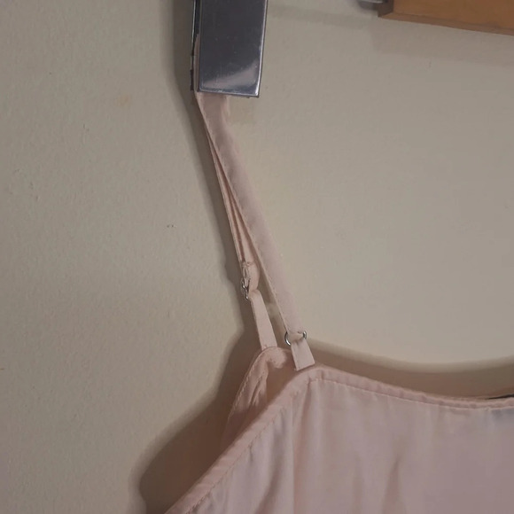 Sandro Paris pink viscose adjustable straps square neck slip dress SZ S - Picture 4 of 7